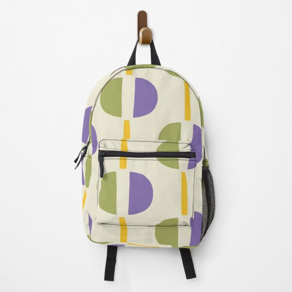 Item preview, Modernist Geometric Pattern 489 Purple Green Yellow and Beige designed and sold by tonymagnerart.