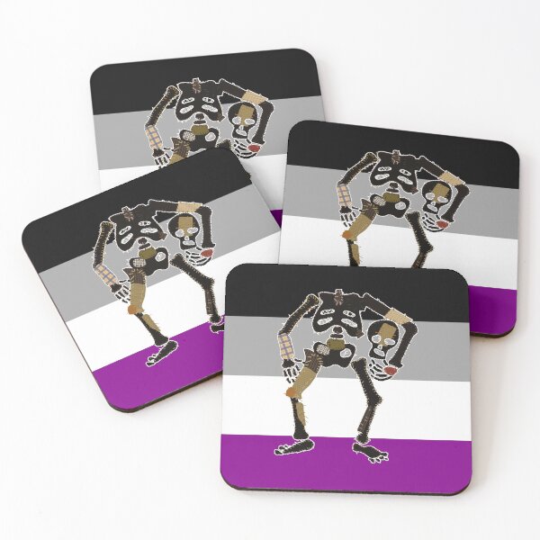 Item preview, Asexual Pride - Decapitated Skeleton Flag designed and sold by BeccaPaintmore.