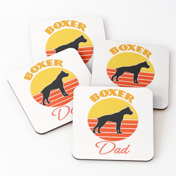 Item preview, Boxer Dog Dad Father's Day Dog puppy Lover Cute Sunser Retro Funny designed and sold by Meteor77.