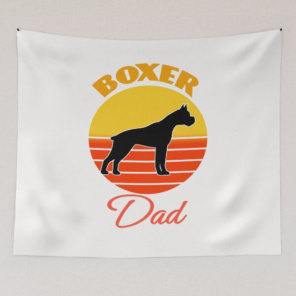 Item preview, Boxer Dog Dad Father's Day Dog puppy Lover Cute Sunser Retro Funny designed and sold by Meteor77.
