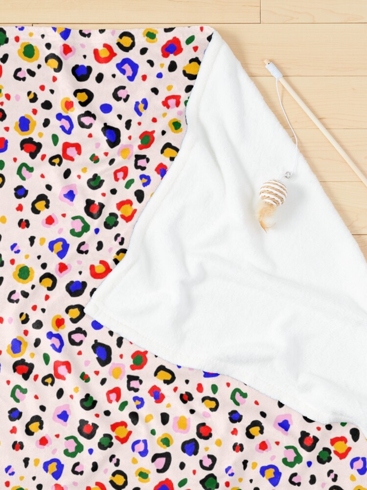 Alternate view of Leopard print pattern | Primary colors Pet Blanket