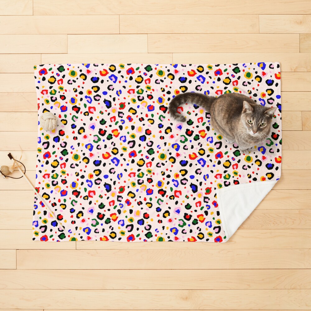 Leopard print pattern | Primary colors Pet Blanket