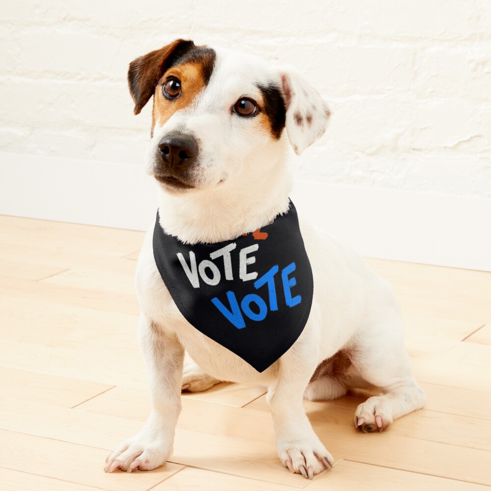 Vote, vote, vote - retro design Pet Bandana