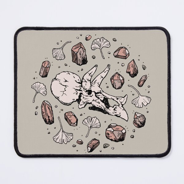 Item preview, Triceratops Rocks! | Rose Quartz | Dinosaur Skull Fossil Art designed and sold by OMEGAFAUNA.