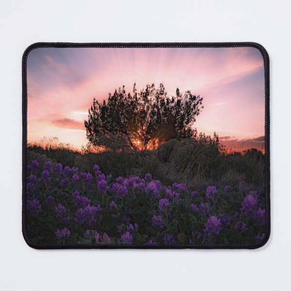 Item preview, Lavender Fields Pink Sky Glowing Sun designed and sold by AlexisValeska.