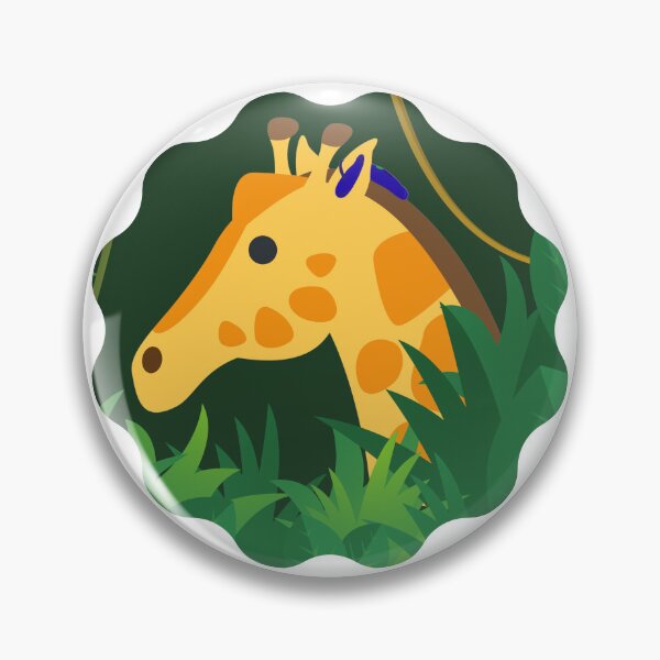 Item preview, Giraffe with Blue Hearing Aid in Greenery designed and sold by Hear4theEars.