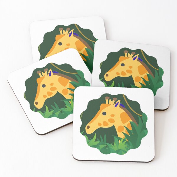 Item preview, Giraffe with Blue Hearing Aid in Greenery designed and sold by Hear4theEars.