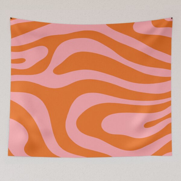 Item preview, Abstract Retro 70s Orange Pink designed and sold by trajeado14.