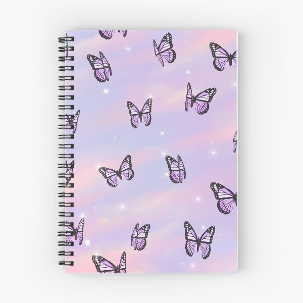 Item preview, Purple Butterflies Kawaii Sunset Sky Clouds  designed and sold by trajeado14.