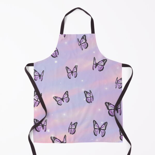 Artikelvorschau, Lila Schmetterlinge Kawaii Sunset Sky Clouds entworfen und verkauft von trajeado14.