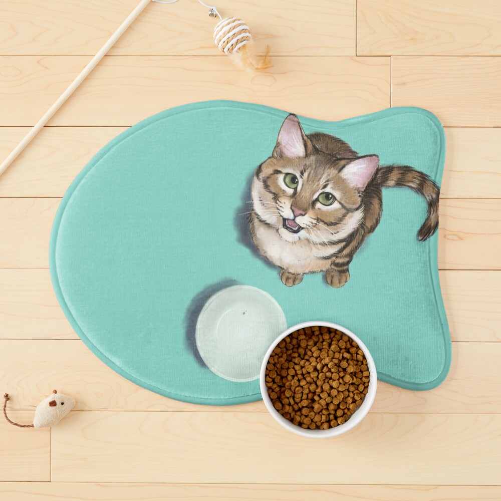 sneaky cat Bath Mat for Sale by lauragraves