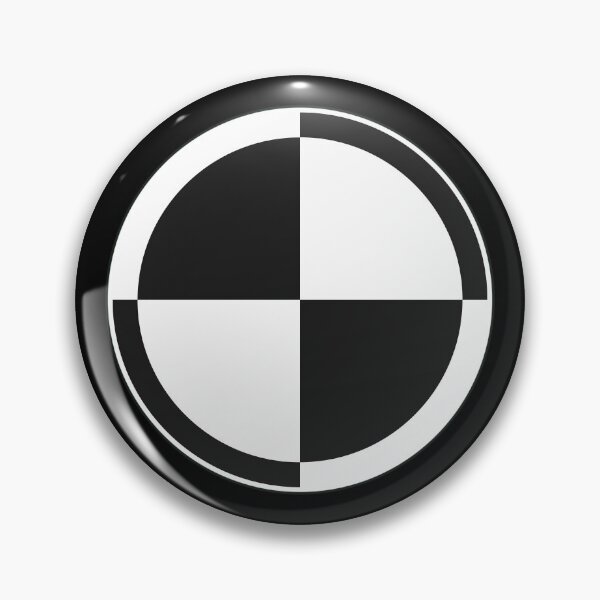 Item preview, Checker 2 tone white black white Retro Mod Roundel designed and sold by ModSupporters.