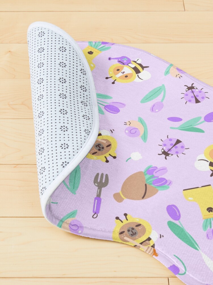 Alternate view of Bubu and Moonch Hello Spring Pattern Pet Mat