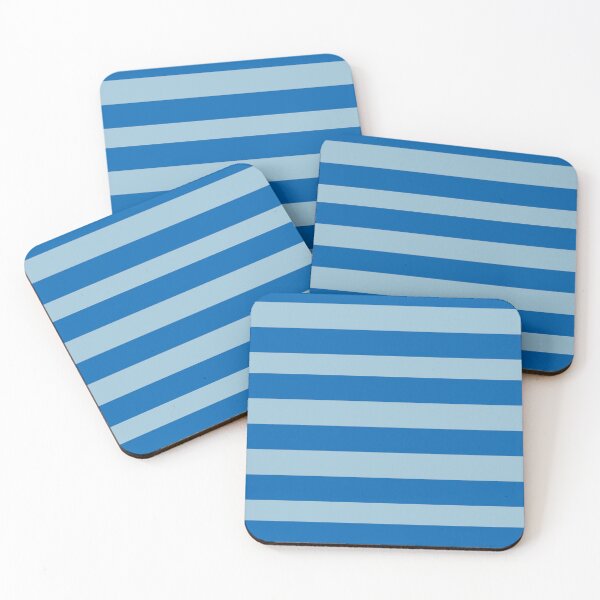 Item preview, Electric Blue and Aquamarine Colors in Horizontal Stripes designed and sold by NECHSTORE.