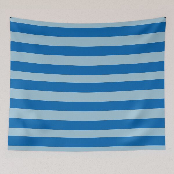 Item preview, Electric Blue and Aquamarine Colors in Horizontal Stripes designed and sold by NECHSTORE.