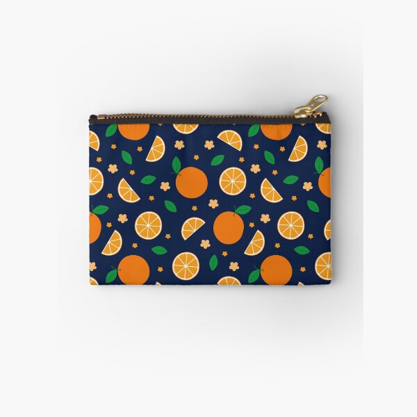 Item preview, Oranges and Flowers on Dark Blue designed and sold by Creative Wolf Design.