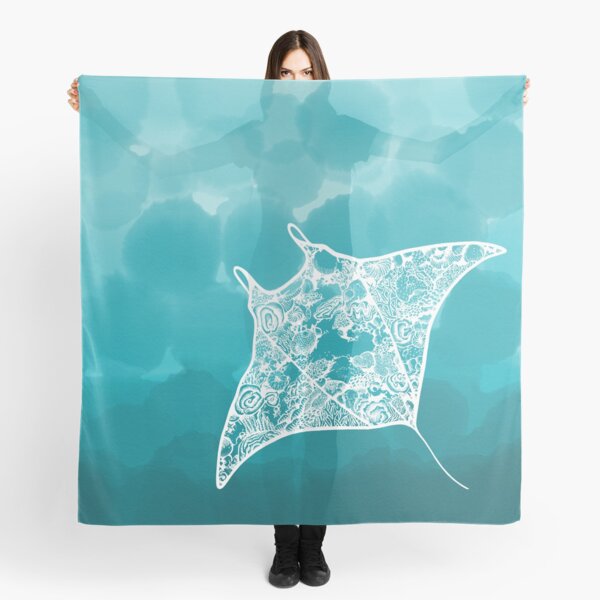 Item preview, Coral Garden Watercolour Manta designed and sold by Sadie James.