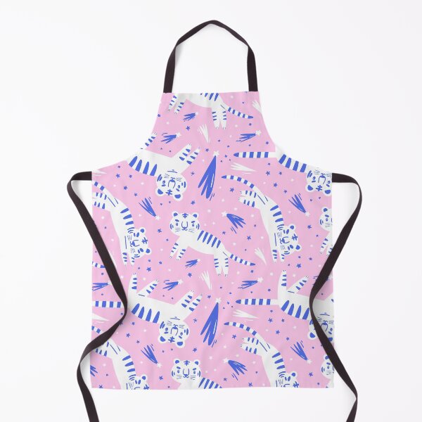 Item preview, Tigers and Stars Pattern in Blue and Pink designed and sold by Miri-Noristudio.