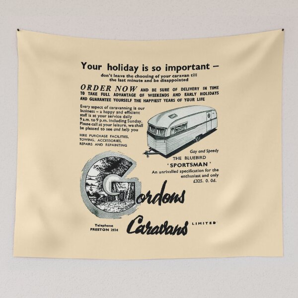 Item preview, GORDONS CARAVANS - ADVERT designed and sold by ThrowbackAds.