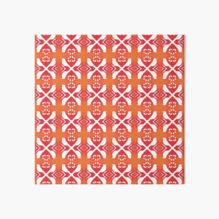 White Birds Orange Sky Art Board Print