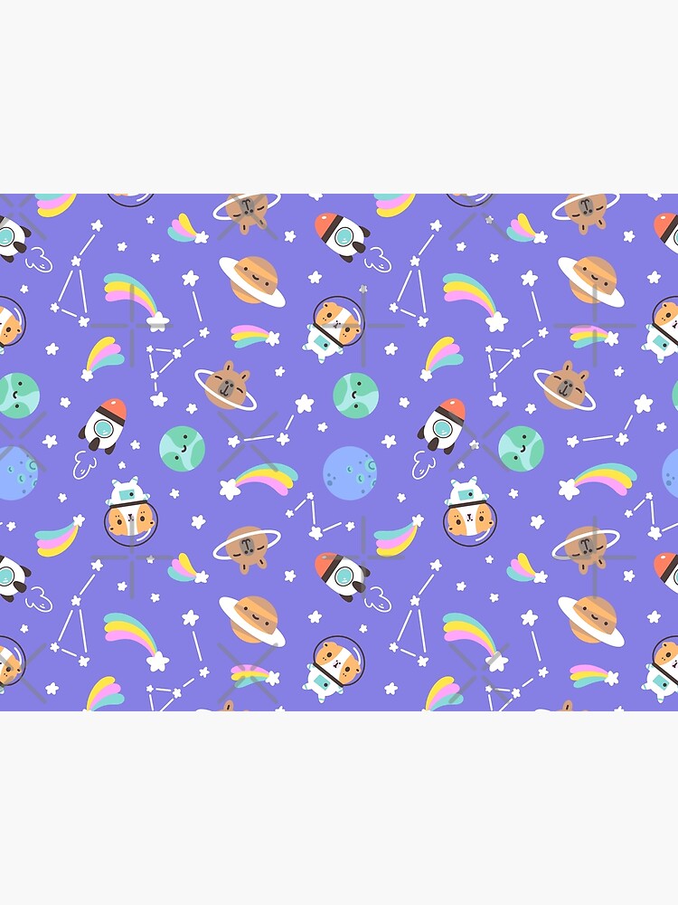 Guinea pig and capybara kawaii Space Pattern by Miri-Noristudio