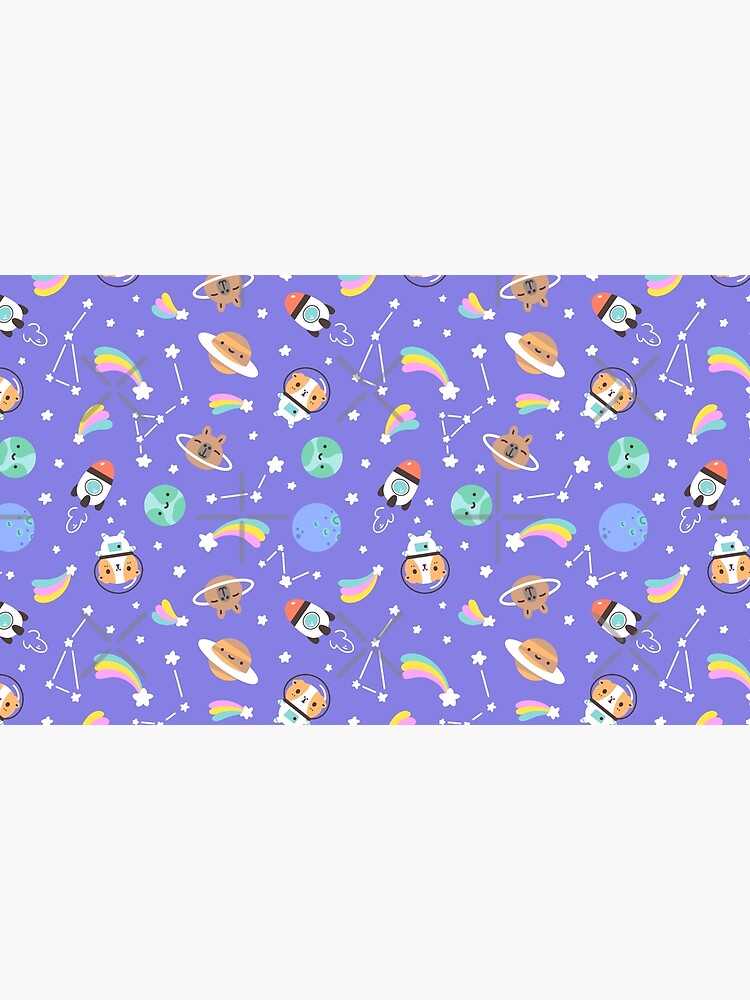 Guinea pig and capybara kawaii Space Pattern by Miri-Noristudio