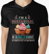 I'm a Bakeaholic - Funny Humor Baking Baker Men's V-Neck T-Shirt