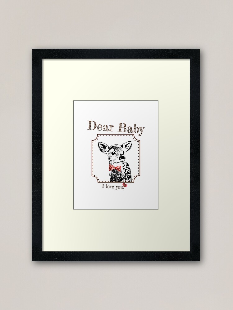 Alternate view of Deer Baby Son - I love my dear family Framed Art Print