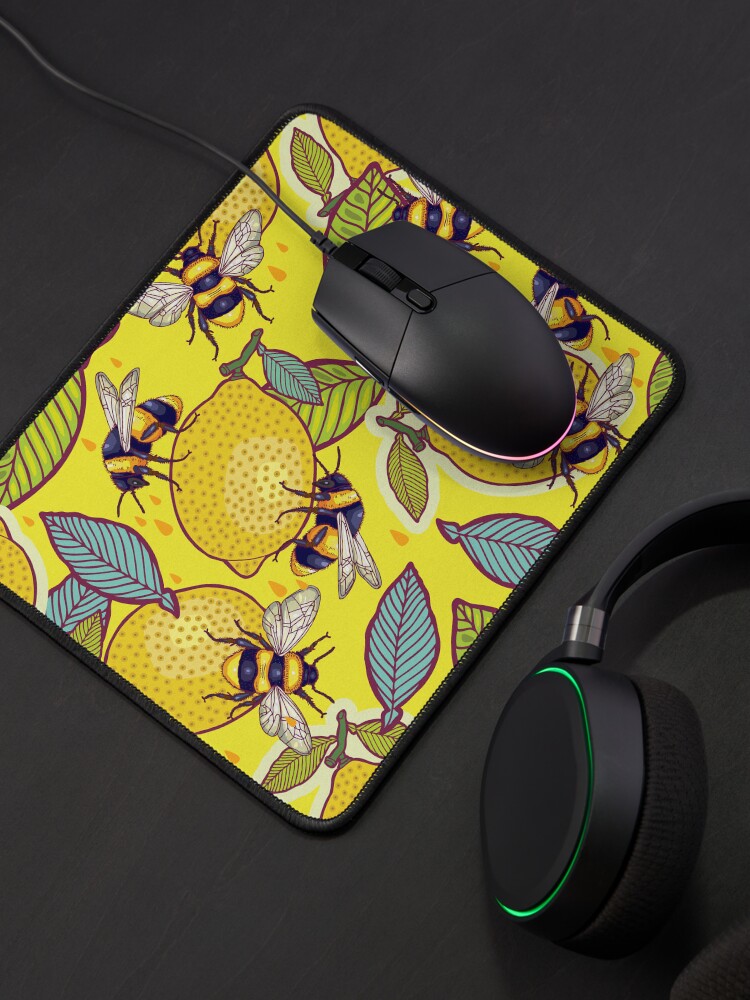Alternate view of Yellow lemon and bee garden. Mouse Pad