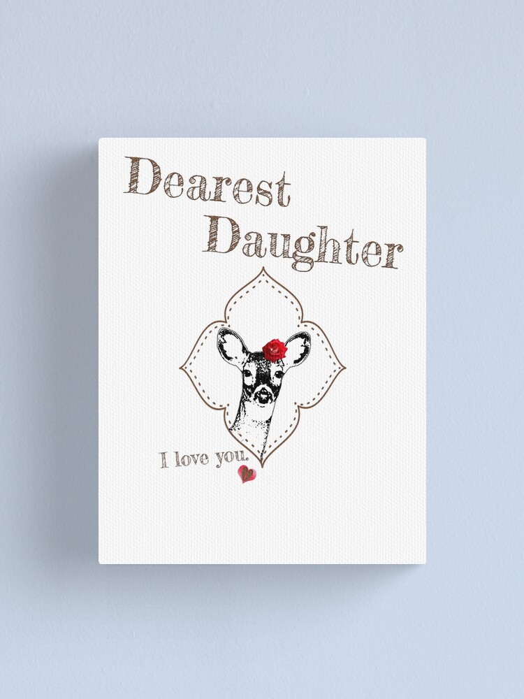 Alternate view of Deer Elder Daughter - I love my dear family Canvas Print