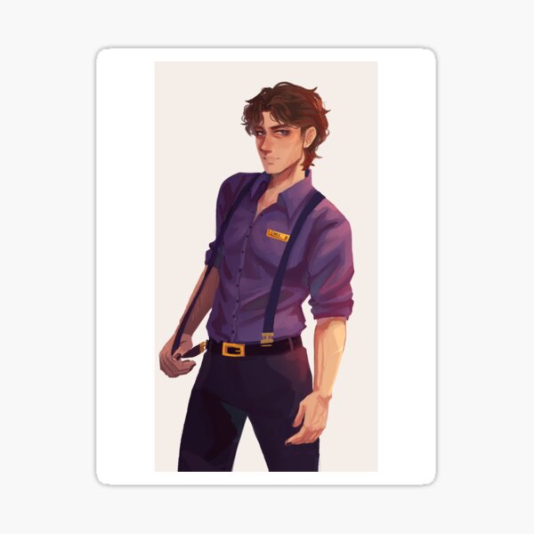 Michael wearing suspenders Sticker