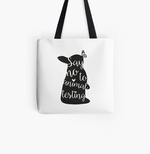 Say no to animal testing All Over Print Tote Bag