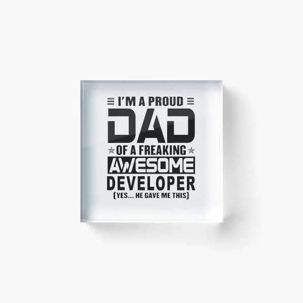 Item preview, I’m A Proud Dad Of A Freaking Awesome developer, Funny Dad Shirt, Dad Of developer Shirt, Dad Gifts, Christmas Gifts For Dad designed and sold by xlnv.