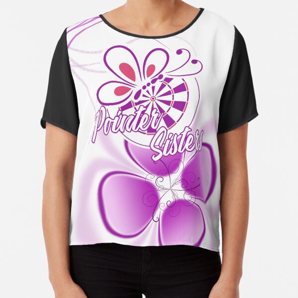 Pointer Sisters Darts Team Chiffon Top
