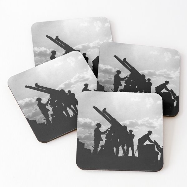 Item preview, Anti-Aircraft Gunners Silhouetted Against The Sky - Battle of Broodseinde designed and sold by warishellstore.