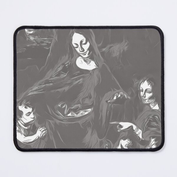 Item preview, The Virgin Of The Rocks: Leonardo Da Vinci Digitally Edited, Altered Into 3:2 Format, and Black and White (White Clear Background) designed and sold by TeachUrb.