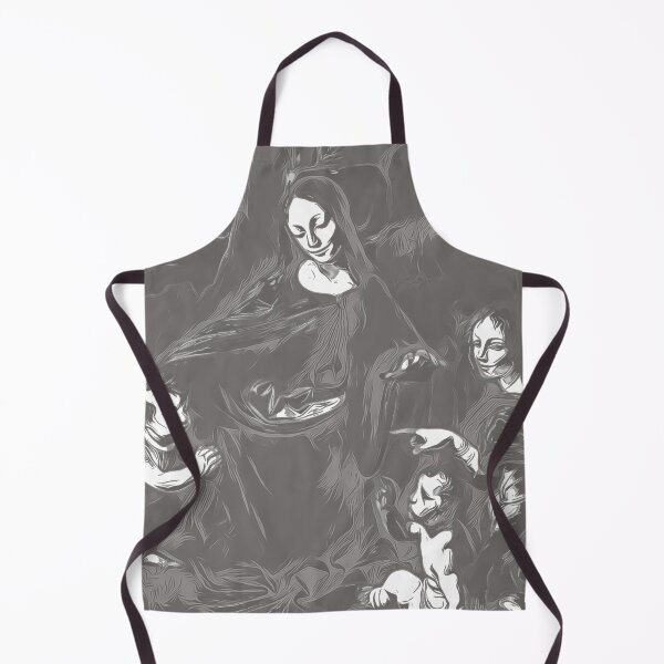 Item preview, The Virgin Of The Rocks: Leonardo Da Vinci Digitally Edited, Altered Into 3:2 Format, and Black and White (White Clear Background) designed and sold by TeachUrb.