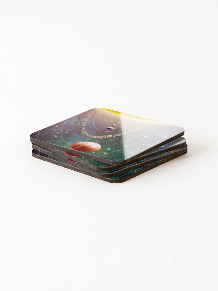 Thumbnail 4 of 5, Coasters (Set of 4), The Solar System designed and sold by UnityVerse.
