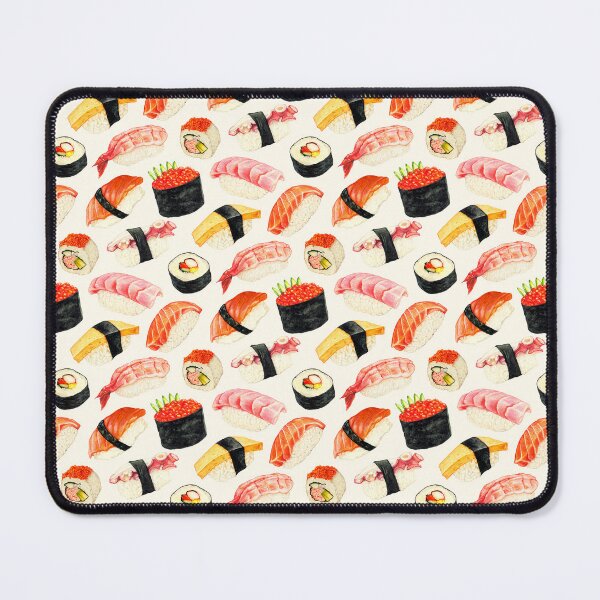 Item preview, Patrón de sushi - Blanco designed and sold by Kelly Gilleran.