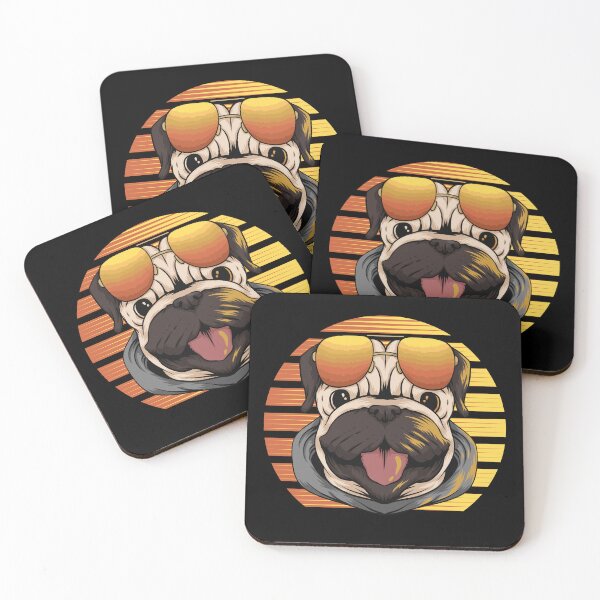 Item preview, Pug Dog with Retro Sunset designed and sold by Peter Stawicki.