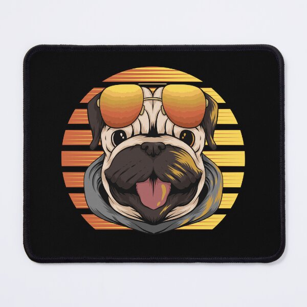 Item preview, Pug Dog with Retro Sunset designed and sold by Peter Stawicki.