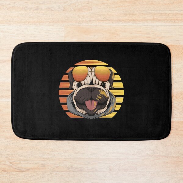 Item preview, Pug Dog with Retro Sunset designed and sold by Peter Stawicki.