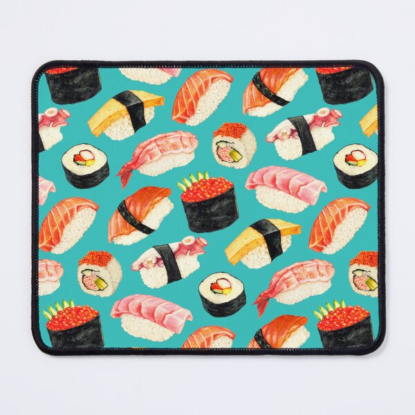 Item preview, Sushi Pattern - Blue designed and sold by Kelly  Gilleran.