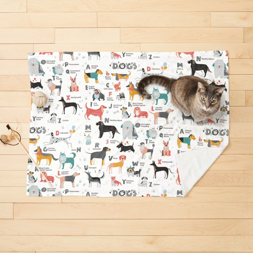 Doggo Alphabet Pet Blanket