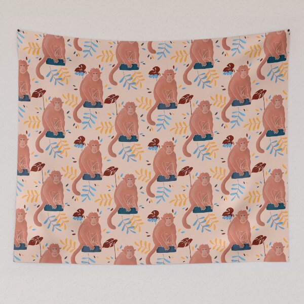 Item preview, Orange Rhesus Macaque Monkey  designed and sold by illustrations by debs.