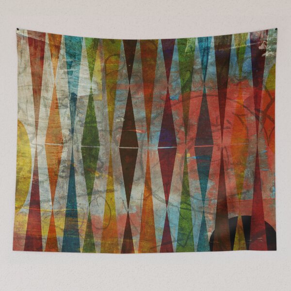 Item preview, Mid-Century Modern Art 1.4 Graffiti designed and sold by Old Urban Farmhouse Design Studio.