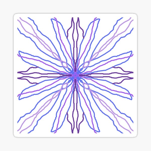 Blue Flower Sticker