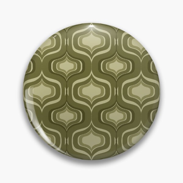 Item preview, Mid-Century Modern Art 10.0 Avocado Geometric Pattern designed and sold by Old Urban Farmhouse Design Studio.