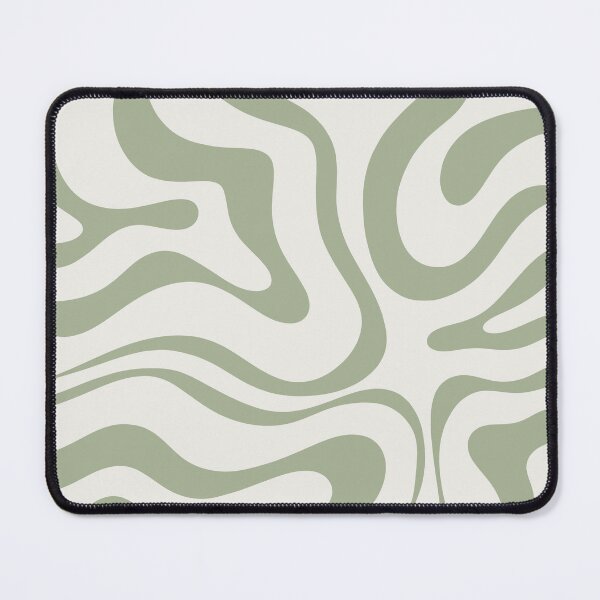 Item preview, Modern Liquid Swirl Abstract Pattern in Sage Green Tones designed and sold by kierkegaard.
