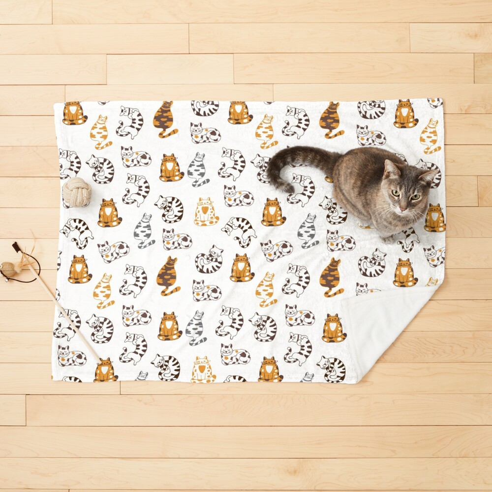 Pattern Cute Animal Friendly Cats  Pet Blanket